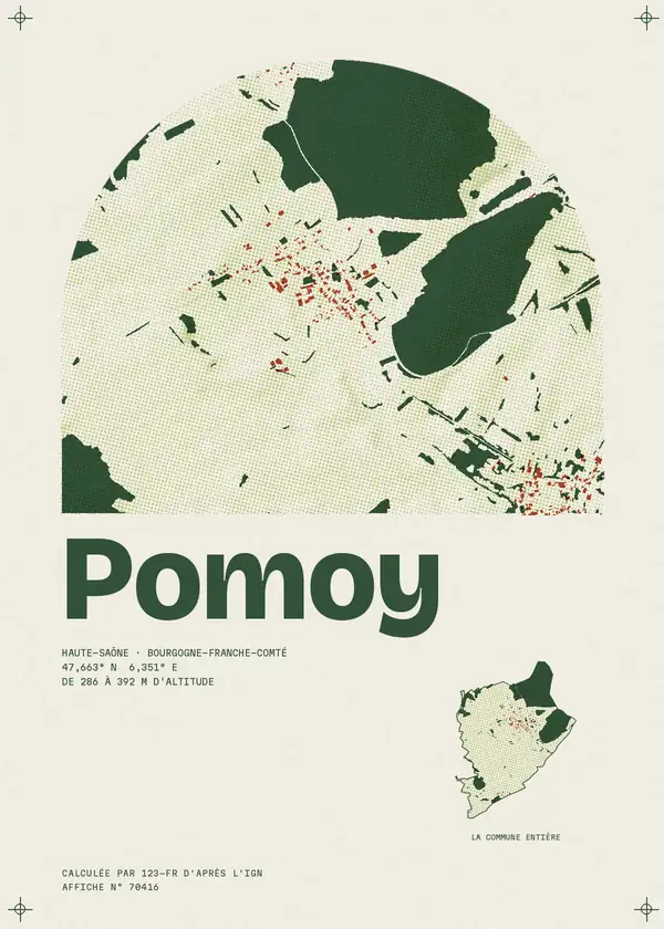 Affiche de Pomoy, calculée par 123-fr d'après l'IGN