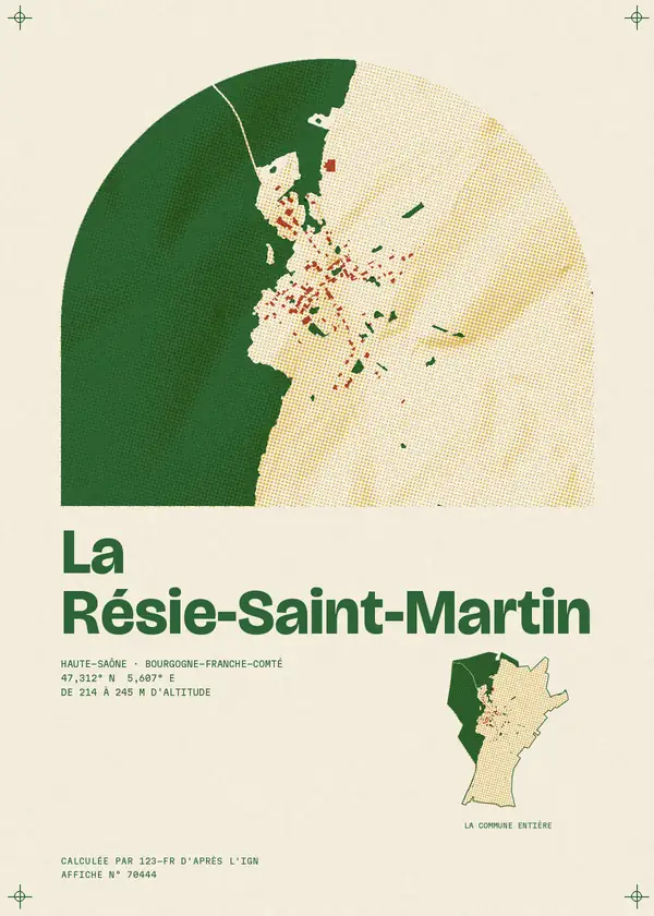 Affiche de La Résie-Saint-Martin, calculée par 123-fr d'après l'IGN
