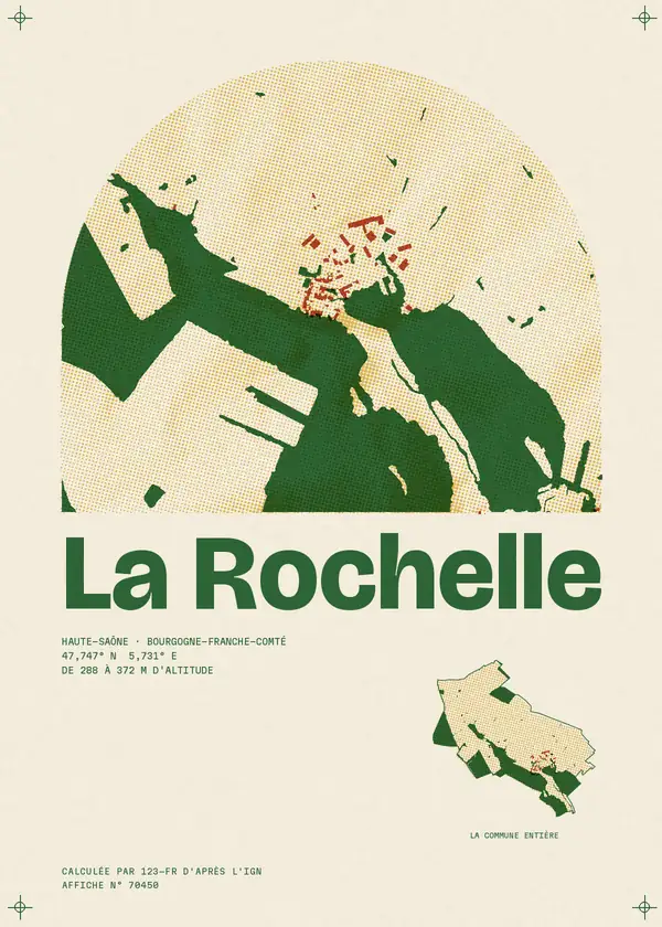 Affiche de La Rochelle, calculée par 123-fr d'après l'IGN