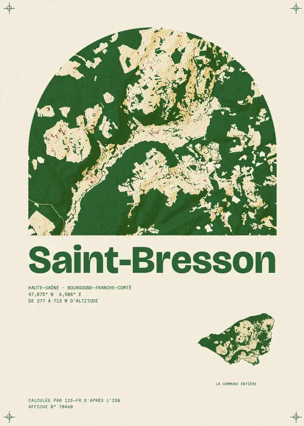 Affiche de Saint-Bresson, calculée par 123-fr d'après l'IGN