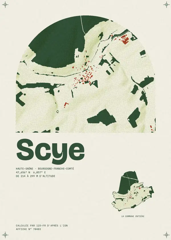 Affiche de Scye, calculée par 123-fr d'après l'IGN