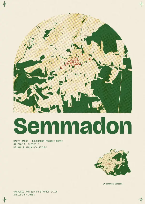 Affiche de Semmadon, calculée par 123-fr d'après l'IGN