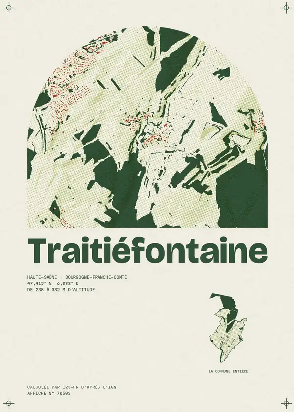 Affiche de Traitiéfontaine, calculée par 123-fr d'après l'IGN