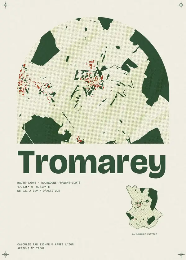 Affiche de Tromarey, calculée par 123-fr d'après l'IGN