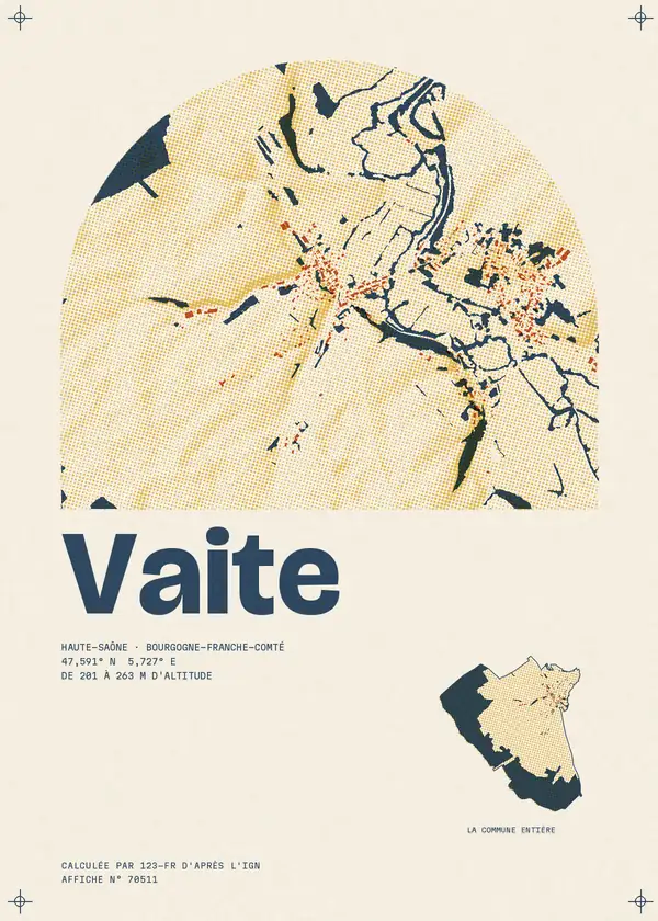 Affiche de Vaite, calculée par 123-fr d'après l'IGN