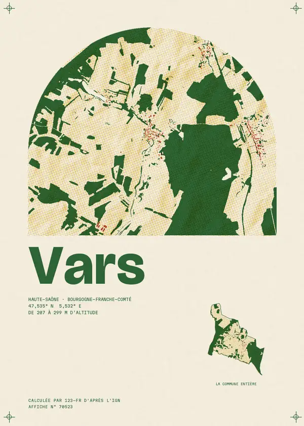 Affiche de Vars, calculée par 123-fr d'après l'IGN