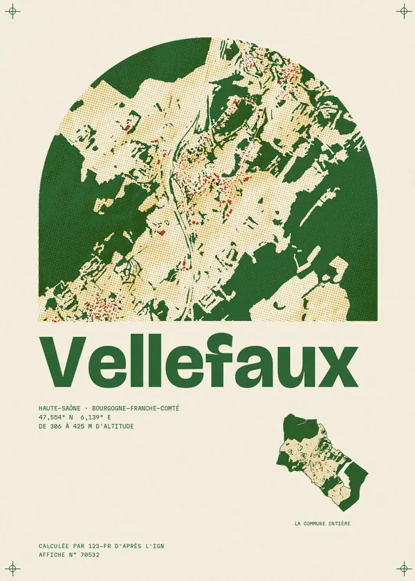 Affiche de Vellefaux, calculée par 123-fr d'après l'IGN