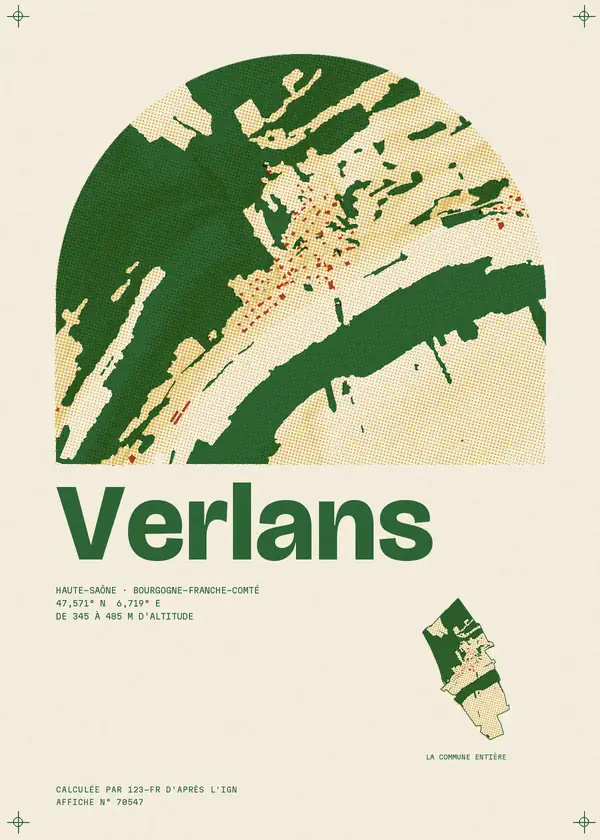 Affiche de Verlans, calculée par 123-fr d'après l'IGN