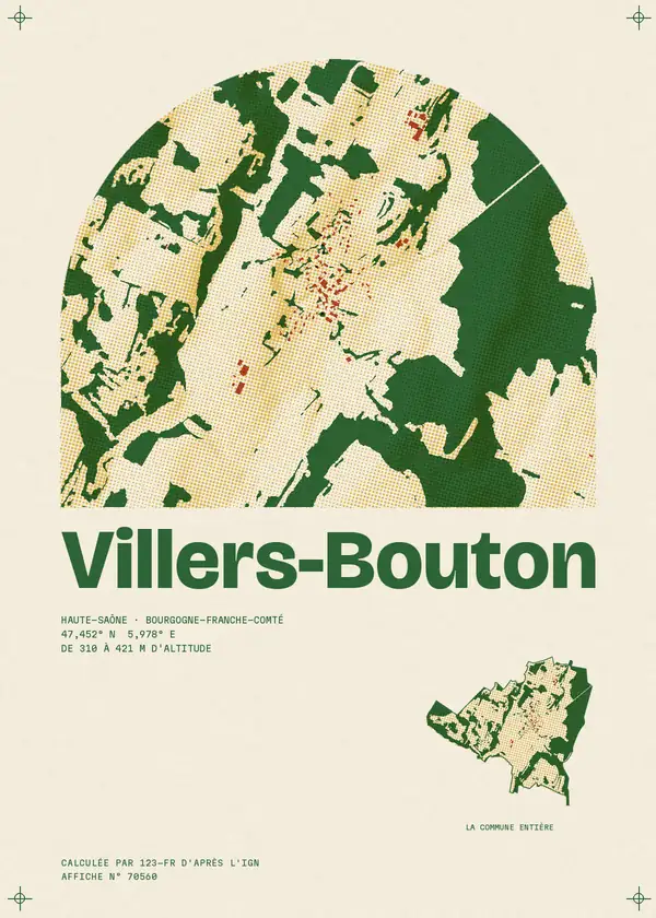 Affiche de Villers-Bouton, calculée par 123-fr d'après l'IGN