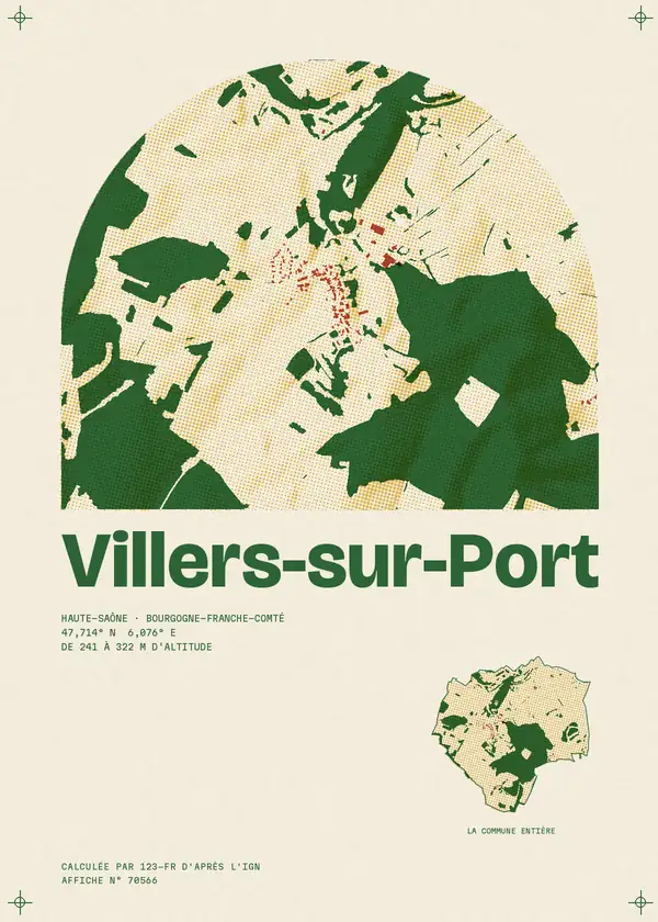 Affiche de Villers-sur-Port, calculée par 123-fr d'après l'IGN