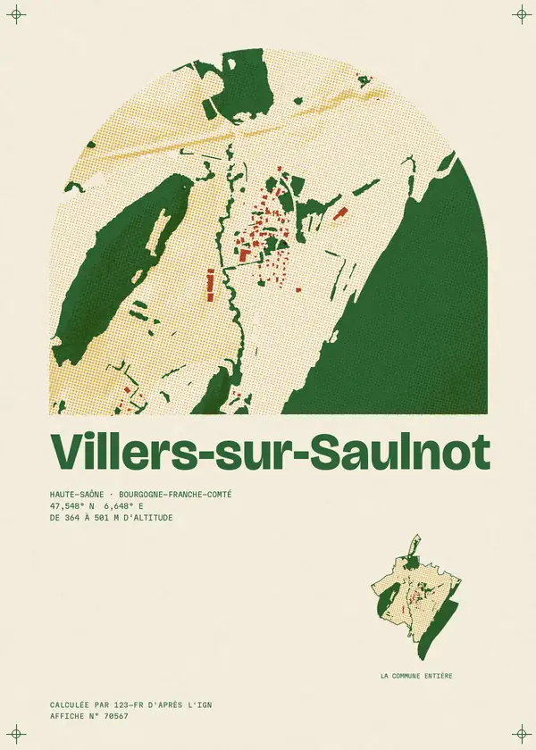 Affiche de Villers-sur-Saulnot, calculée par 123-fr d'après l'IGN