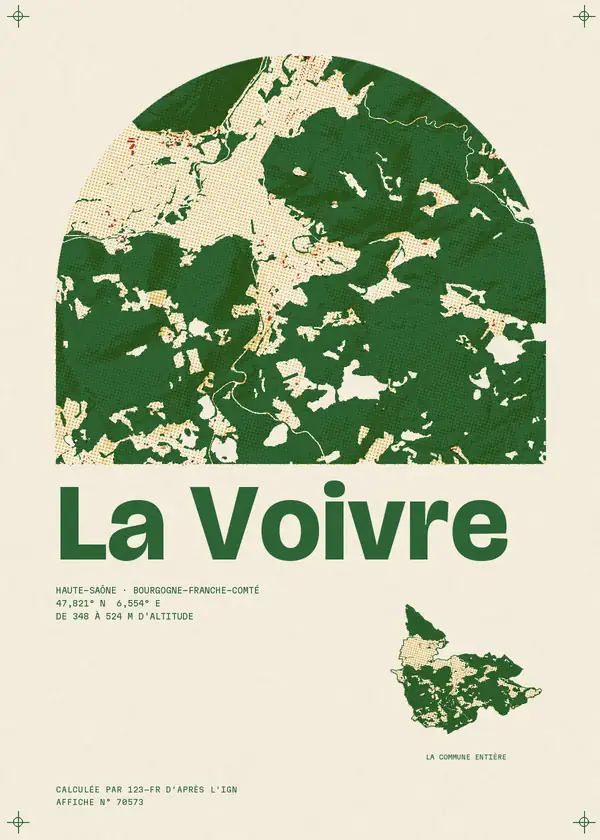 Affiche de La Voivre, calculée par 123-fr d'après l'IGN