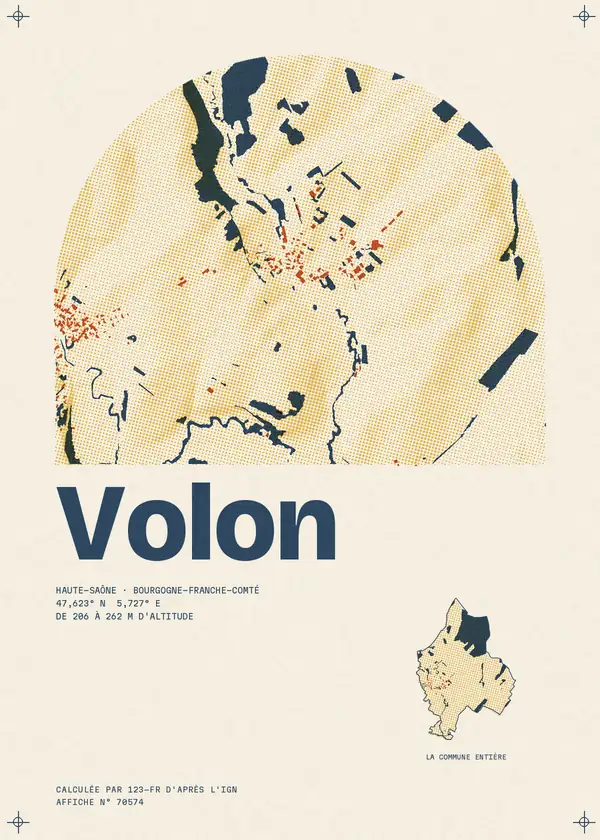 Affiche de Volon, calculée par 123-fr d'après l'IGN