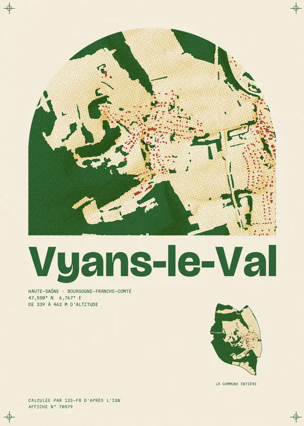 Affiche de Vyans-le-Val, calculée par 123-fr d'après l'IGN