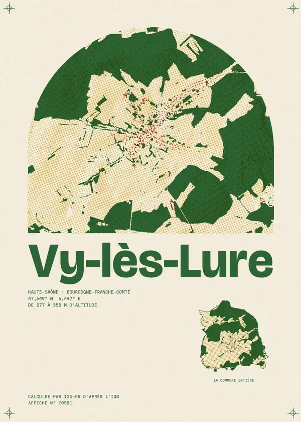 Affiche de Vy-lès-Lure, calculée par 123-fr d'après l'IGN