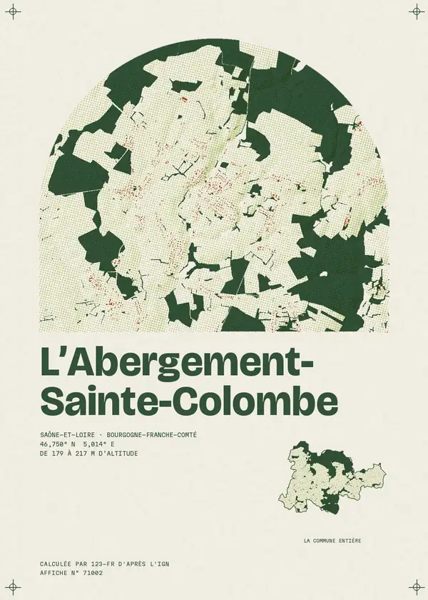 Affiche de L'Abergement-Sainte-Colombe, calculée par 123-fr d'après l'IGN