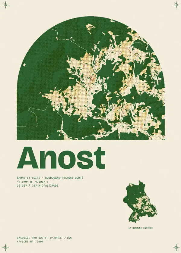 Affiche de Anost, calculée par 123-fr d'après l'IGN