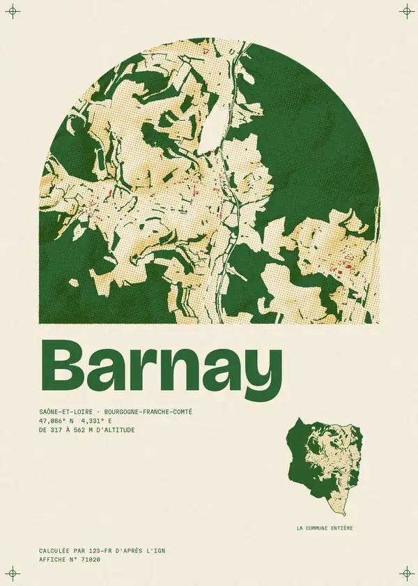 Affiche de Barnay, calculée par 123-fr d'après l'IGN