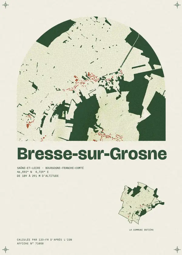 Affiche de Bresse-sur-Grosne, calculée par 123-fr d'après l'IGN