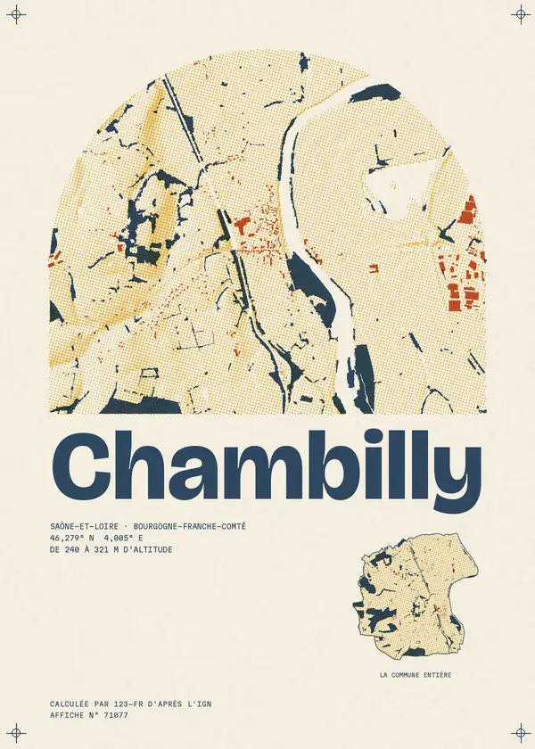 Affiche de Chambilly, calculée par 123-fr d'après l'IGN