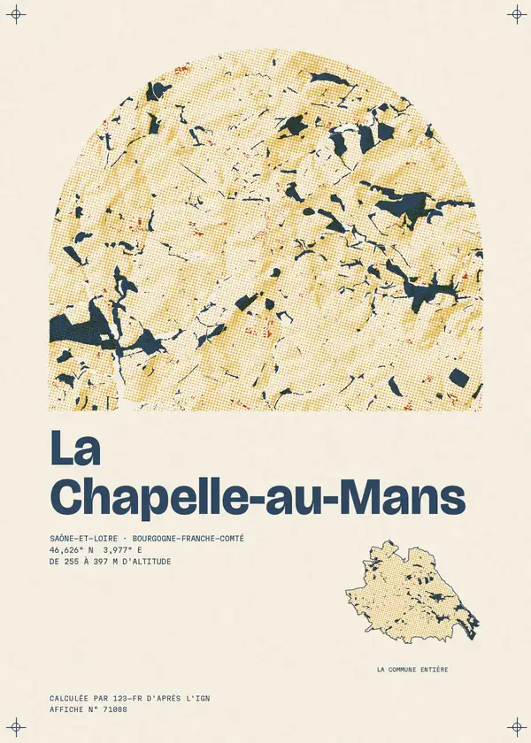 Affiche de La Chapelle-au-Mans, calculée par 123-fr d'après l'IGN