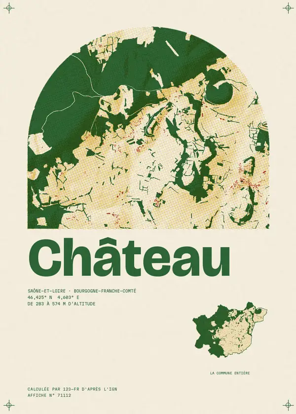Affiche de Château, calculée par 123-fr d'après l'IGN