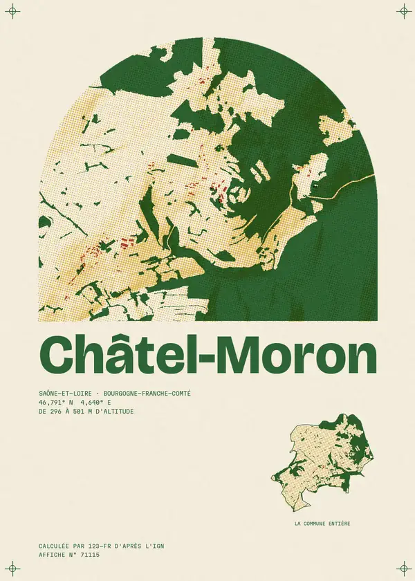 Affiche de Châtel-Moron, calculée par 123-fr d'après l'IGN