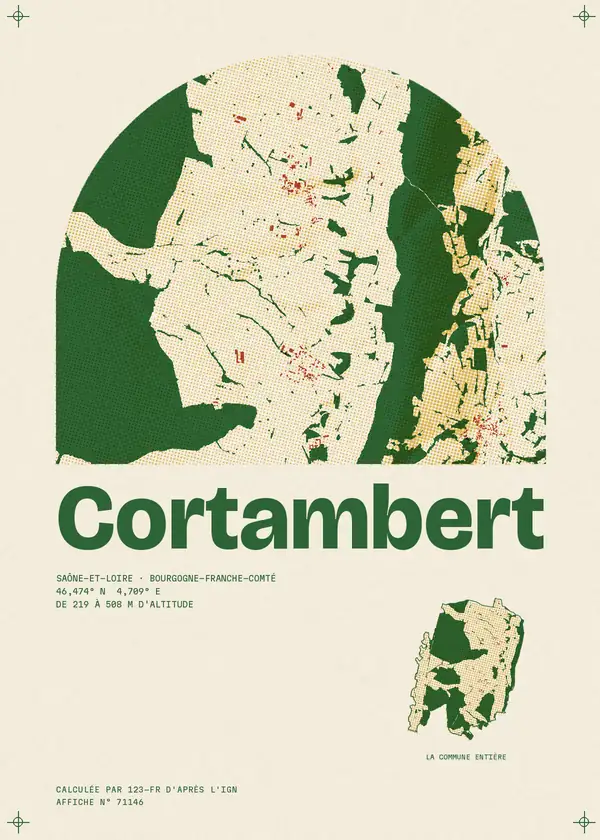 Affiche de Cortambert, calculée par 123-fr d'après l'IGN