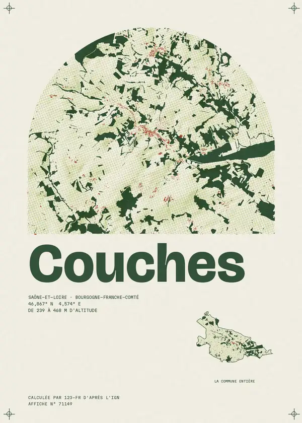 Affiche de Couches, calculée par 123-fr d'après l'IGN