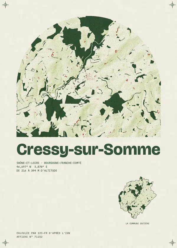 Affiche de Cressy-sur-Somme, calculée par 123-fr d'après l'IGN
