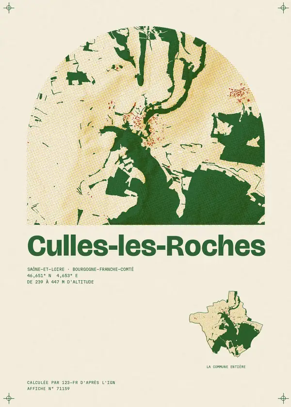 Affiche de Culles-les-Roches, calculée par 123-fr d'après l'IGN