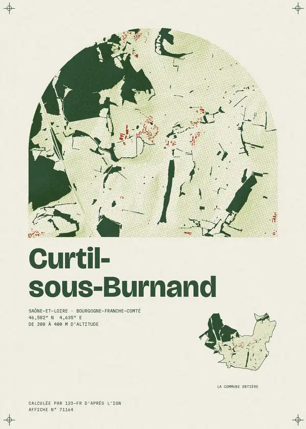 Affiche de Curtil-sous-Burnand, calculée par 123-fr d'après l'IGN