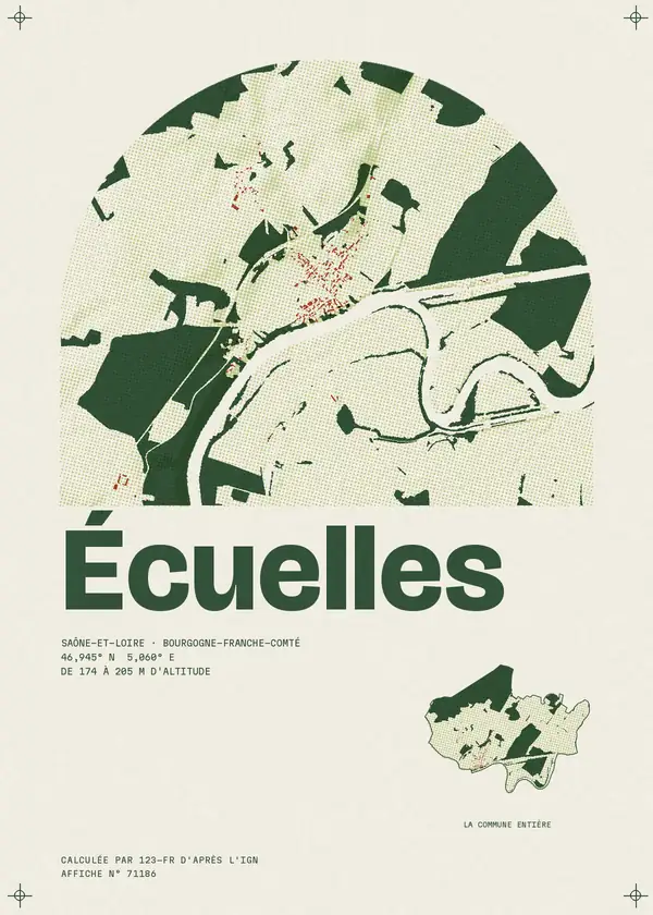Affiche de Écuelles, calculée par 123-fr d'après l'IGN