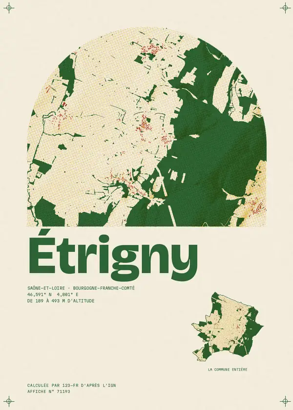 Affiche de Étrigny, calculée par 123-fr d'après l'IGN