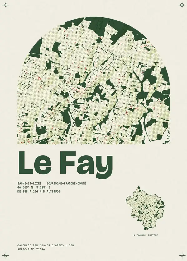 Affiche de Le Fay, calculée par 123-fr d'après l'IGN