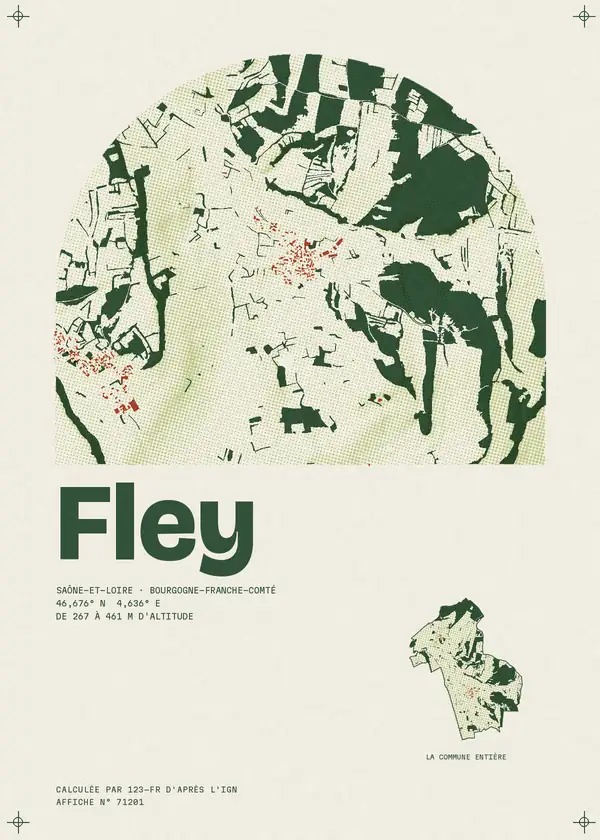 Affiche de Fley, calculée par 123-fr d'après l'IGN