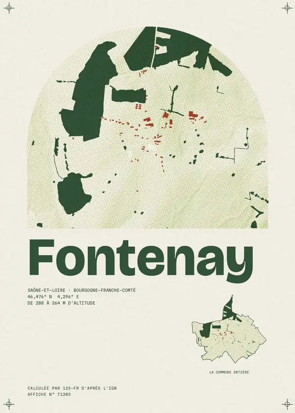 Affiche de Fontenay, calculée par 123-fr d'après l'IGN