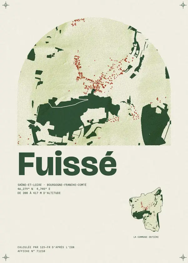 Affiche de Fuissé, calculée par 123-fr d'après l'IGN