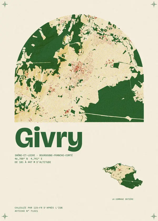 Affiche de Givry, calculée par 123-fr d'après l'IGN
