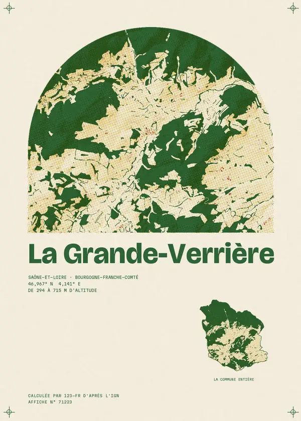 Affiche de La Grande-Verrière, calculée par 123-fr d'après l'IGN