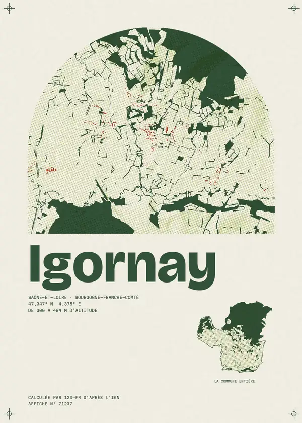 Affiche de Igornay, calculée par 123-fr d'après l'IGN