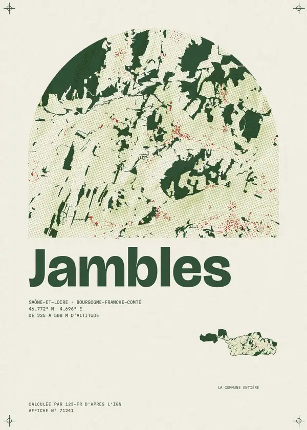 Affiche de Jambles, calculée par 123-fr d'après l'IGN