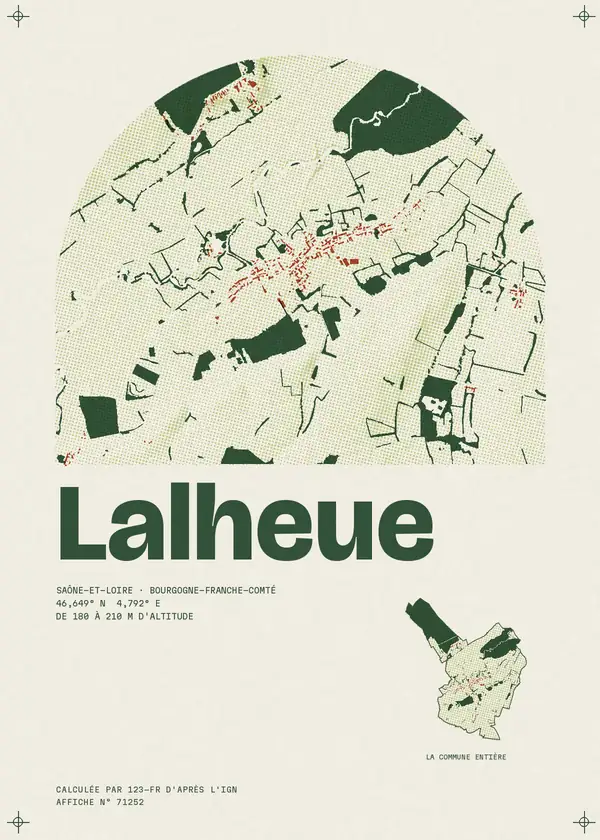 Affiche de Lalheue, calculée par 123-fr d'après l'IGN