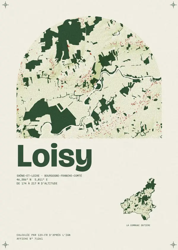 Affiche de Loisy, calculée par 123-fr d'après l'IGN