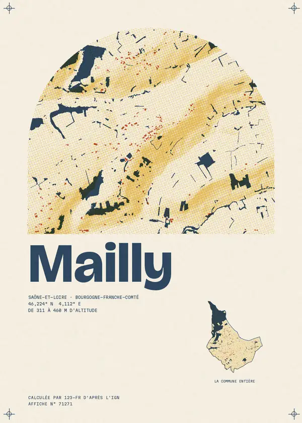 Affiche de Mailly, calculée par 123-fr d'après l'IGN