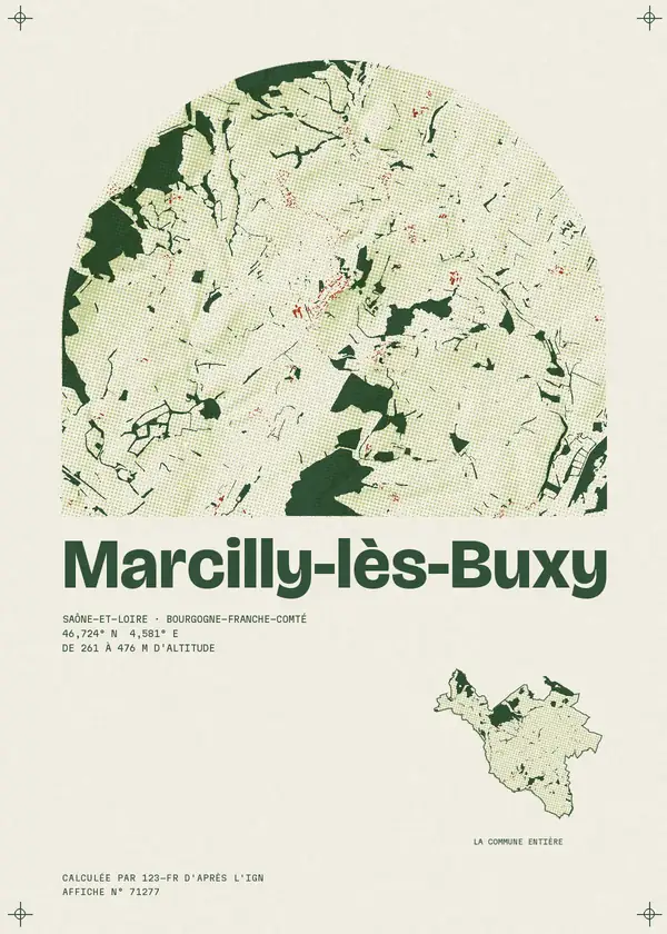 Affiche de Marcilly-lès-Buxy, calculée par 123-fr d'après l'IGN