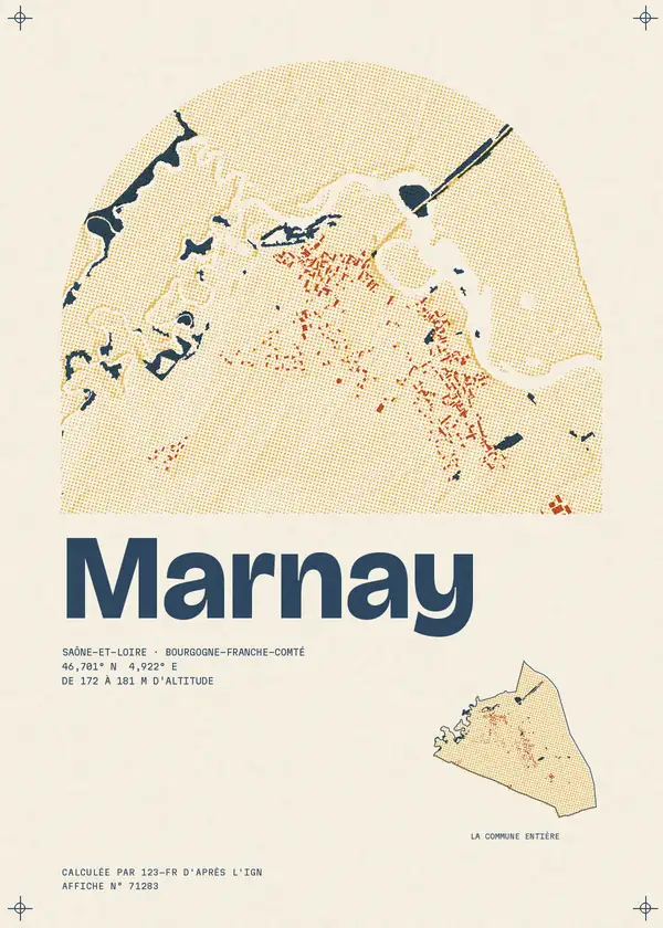 Affiche de Marnay, calculée par 123-fr d'après l'IGN