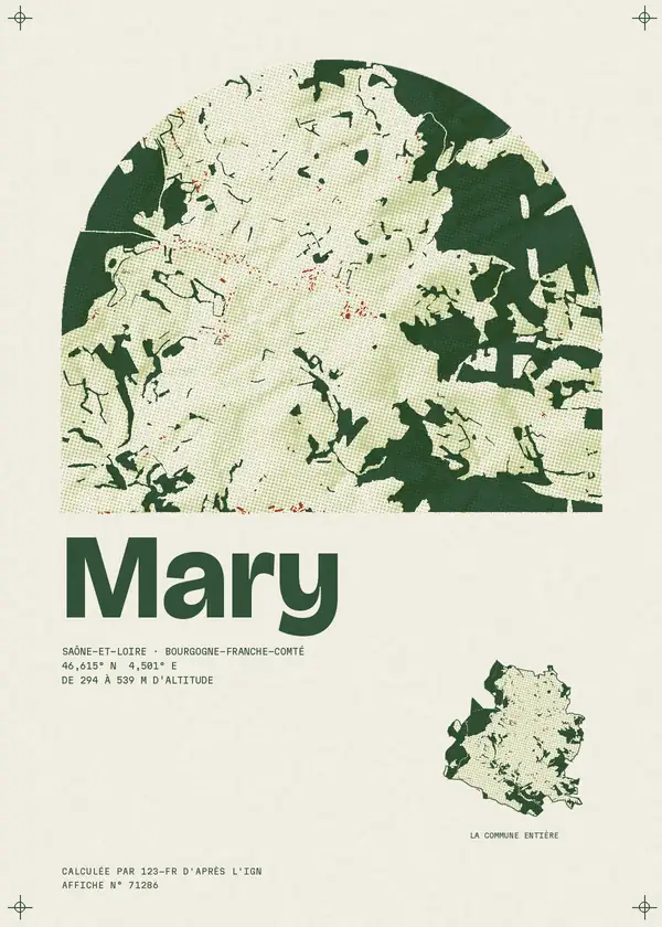 Affiche de Mary, calculée par 123-fr d'après l'IGN