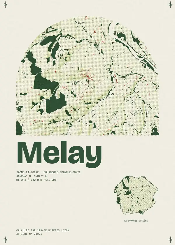 Affiche de Melay, calculée par 123-fr d'après l'IGN