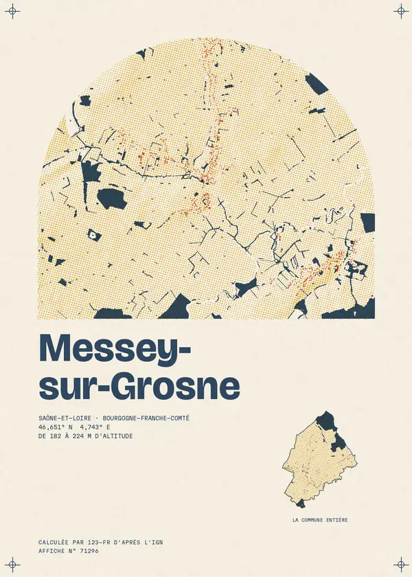 Affiche de Messey-sur-Grosne, calculée par 123-fr d'après l'IGN
